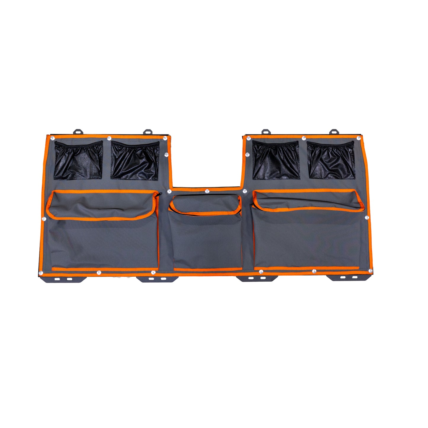 Produktfoto des Canvas Taschensystem für den Wassertank im Alu-Cab Camper. Nicht eingebaut im Camper.