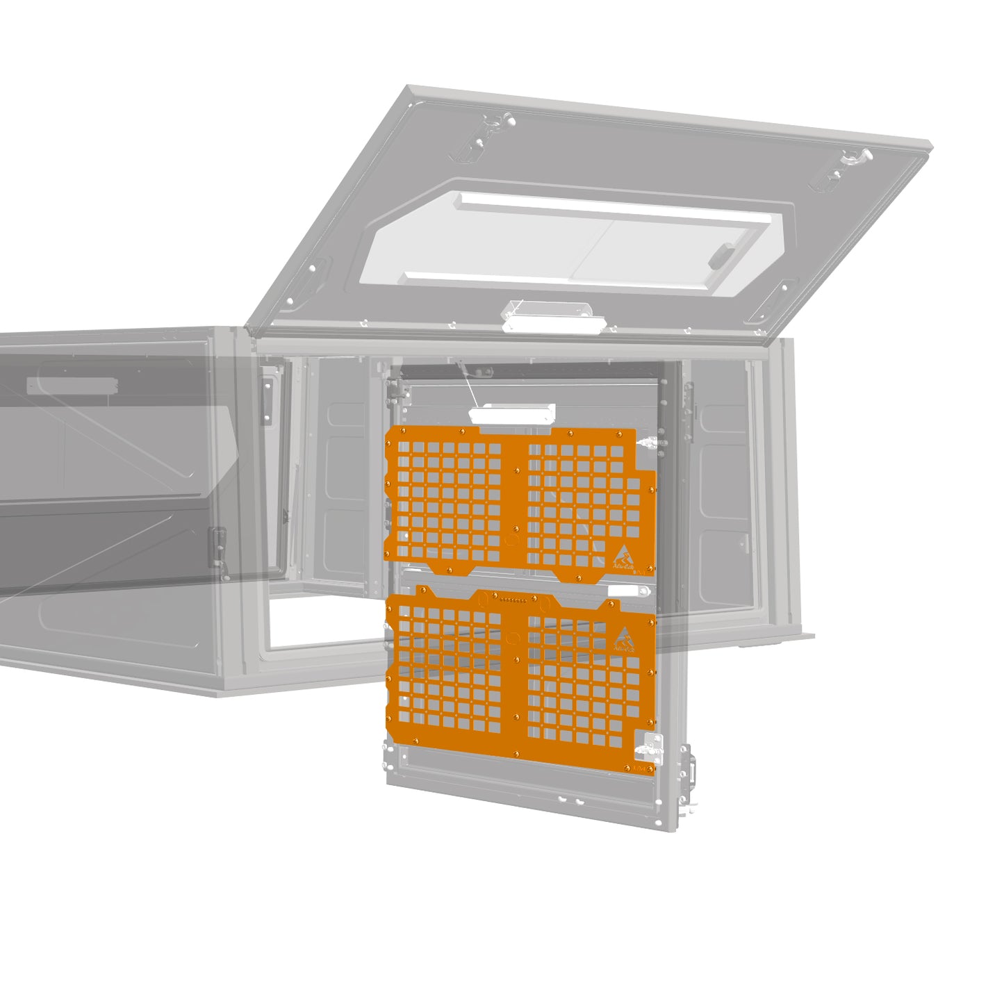 Molle Plates Rear Door Top + Bottom Double Cab & Extra Cab (Set of 2)