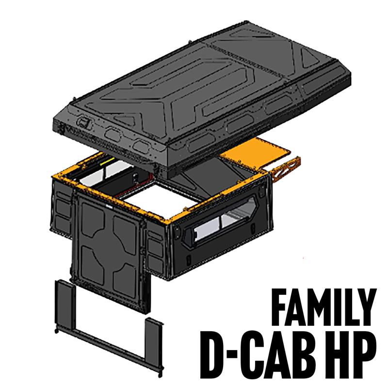 Filler Kit High-Profile für Doppelkabine Pickup (nur Jeep Gladiator & VW Amarok). Zeichnung