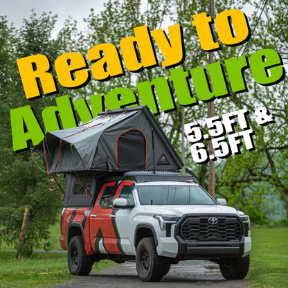 ModCAP Family für Fullsize 5.5FT und 6.5Ft. Auf einem Pick-Up montiert. Ready to Adventure Variante.